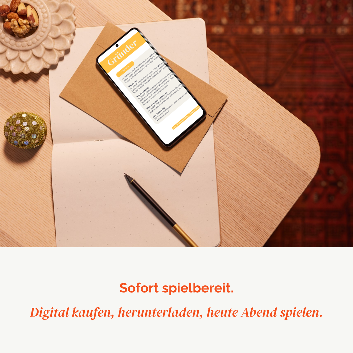 Fokus auf sofortige Spielbarkeit, indem man das Produkt nur runterladen muss