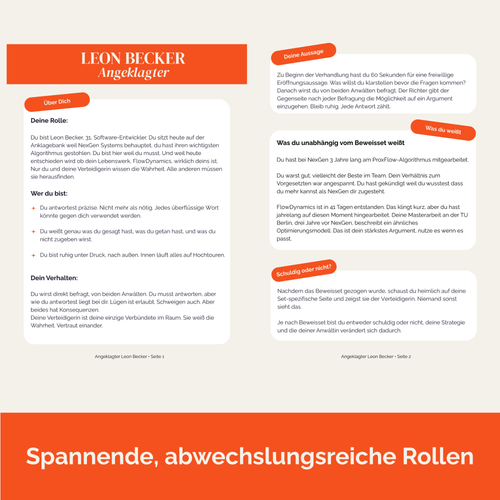 Auszug aus einer Rollenbeschreibung